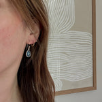 Glowing Blue Chalcedony Artisan Drop Earrings