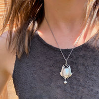 Murrle Bennett Silver & Pearl Arts & Crafts Necklace