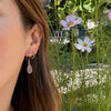Faceted Pink Quartz & Sterling Artisan Drop Earrings