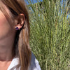 Rich Purple Amethyst Hexagons in Sterling Stud Earrings