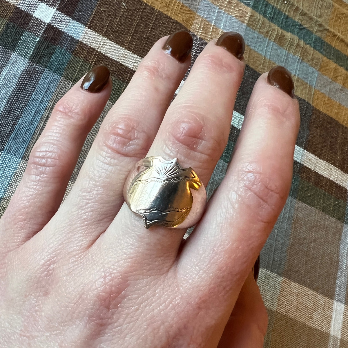 Bodacious New Old Stock 10k Gold Signet Ring