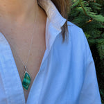 Curvaceous Malachite & Sterling Silver Necklace
