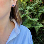 Deep Blue Lapis in Sterling Silver Studs