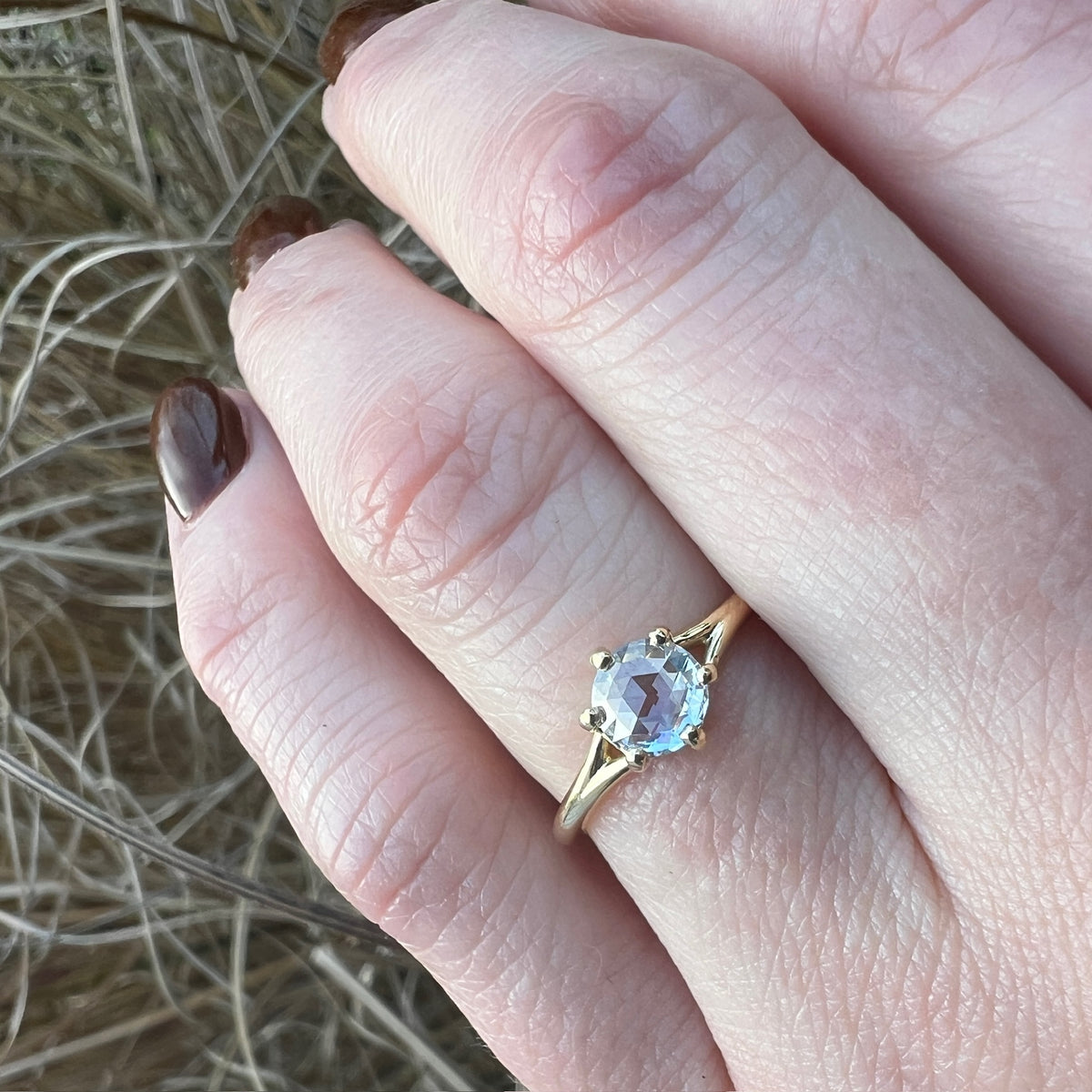 Exquisite Rose Cut Diamond in Recycled 18k Gold Ring by 720