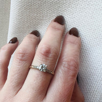 Graceful Mid-Century Diamond Engagement Ring
