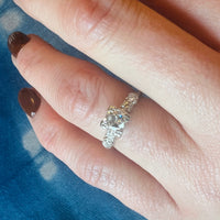 Elevated Diamond & Platinum 1940s Engagement Ring