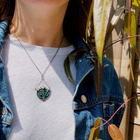 Plique-à-Jour Enamel & Pearl Arts & Crafts Necklace
