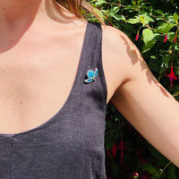 Juicy English Arts & Crafts Blueberry Brooch