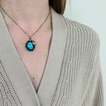 Natural Turquoise & Sterling Pendant with Navajo Details