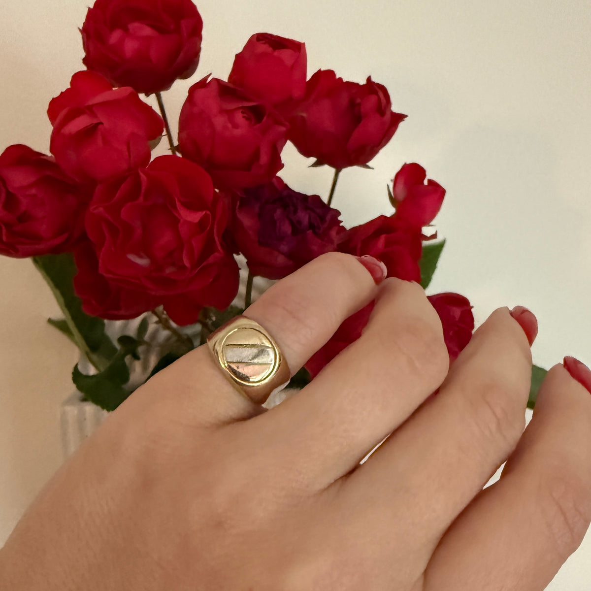 Pinky Gold Signet Ring