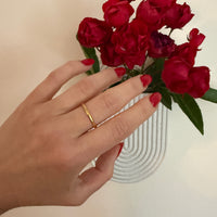 Slim Antique 22k Gold Band