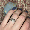Two-Tone Art Modern Diamond Engagement Ring