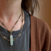 Potent Dragon's Head Jade Pendant with Gold Fittings