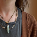 Potent Dragon's Head Jade Pendant with Gold Fittings