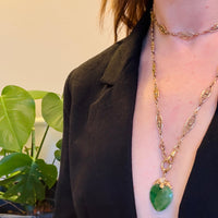 Antique Jade Heart with Ornate 18k Gold Bale