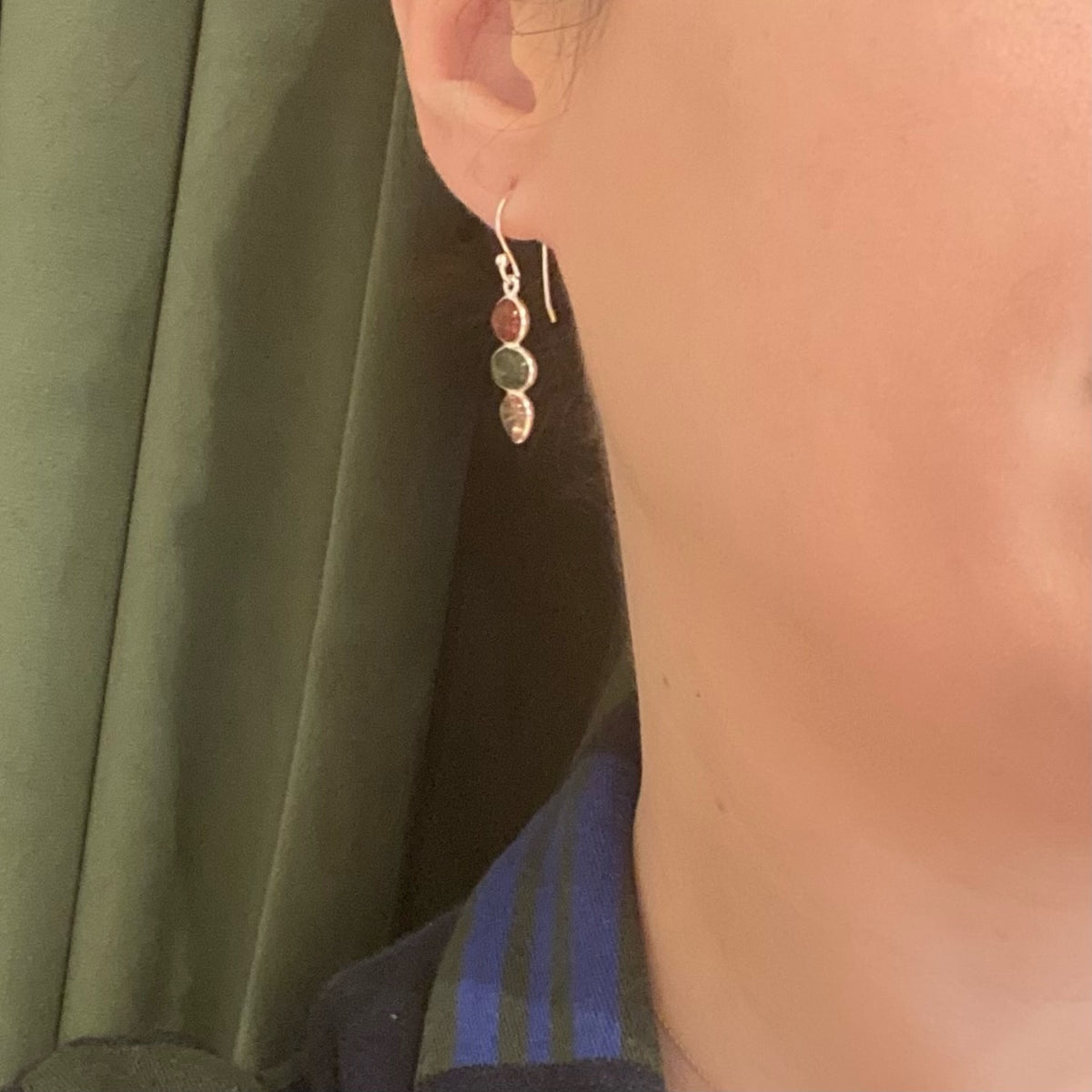 Summertime Tourmaline & Sterling Silver Artisan Drop Earrings