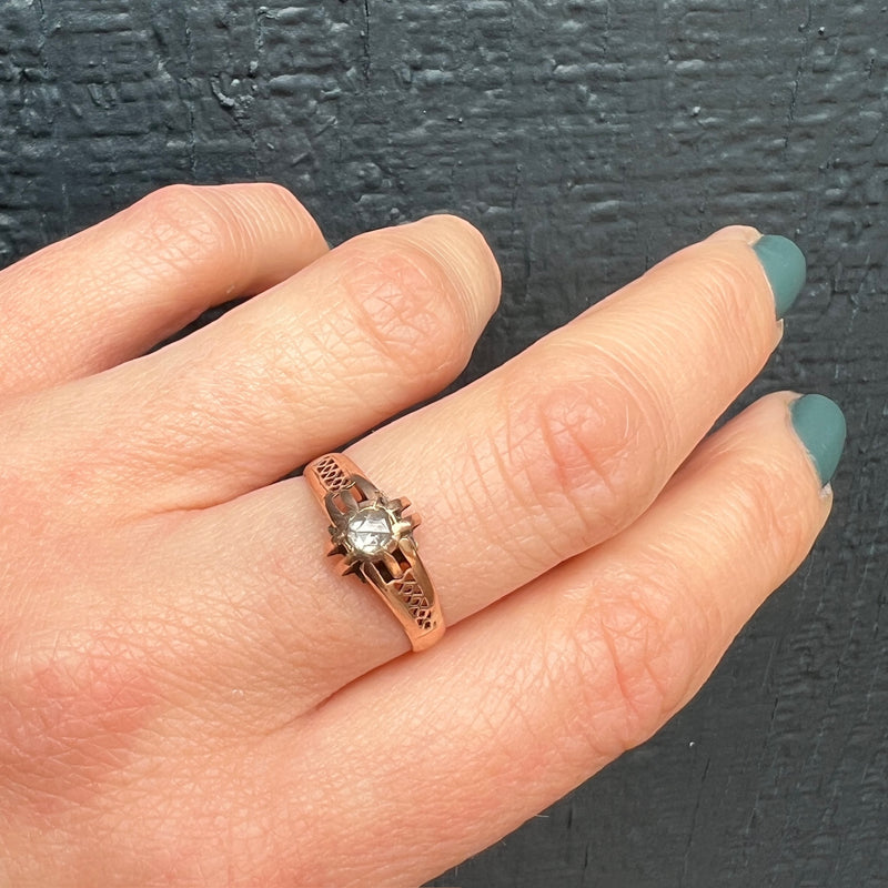 Antique Rose Cut Diamond Ring