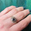 Lovely White Gold Filigree Sapphire Ring