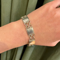 Danish Modern G Jensen Squares & Hearts Bracelet #70