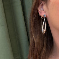 Sensual Sterling & Blue Topaz Pendulum Earrings