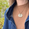 Exquisite Carved Jade on Fancy Silver Gilt Chain