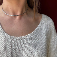 Simple Sterling Silver Torc Collar