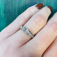 Cheerful Two-Tone Gold & Diamond New Old Stock Band