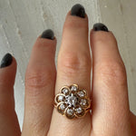 Fabulous French Diamond Cluster Ring