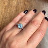 Shimmering Platinum Aquamarine Engagement Ring