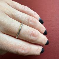 Engraved Two-Tone Gold Art Deco Band