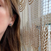Luminous Labradorite & Sterling Halo Stud Earrings