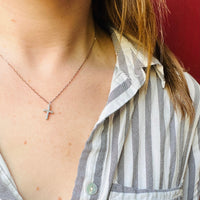 Dainty Sterling Silver Cross Necklace