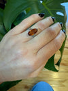 Smouldering Citrine in Sinuous Filigree Ring