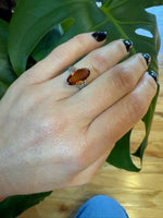 Smouldering Citrine in Sinuous Filigree Ring