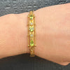 English 15ct Gold Bangle with Peridot & Diamonds