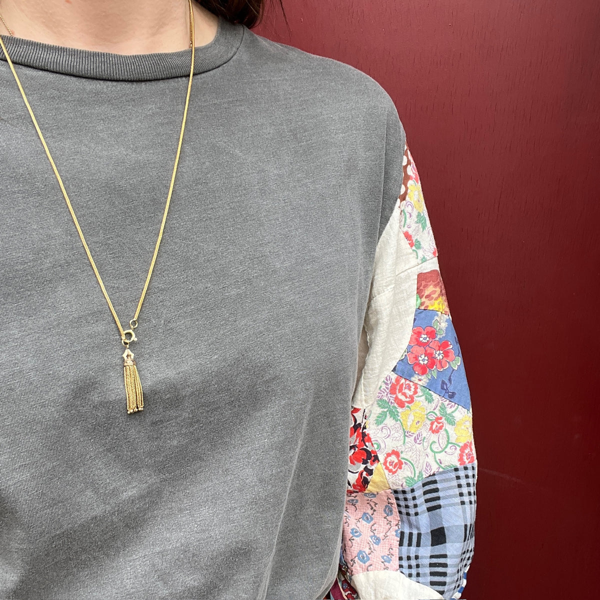 Fancy Tassel & Foxtail Chain Necklace by Ancient Influences