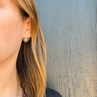 Georgian French Chrysoberyl & 18k Gold Ear Bobs