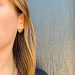 Georgian French Chrysoberyl & 18k Gold Ear Bobs
