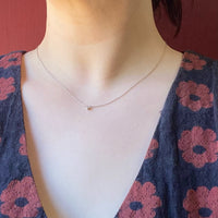 Dainty Vintage Diamond in Gold Bezel Pendant by 720