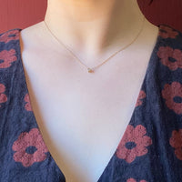 Petite Vintage Diamond in White Gold Bezel Pendant by 720