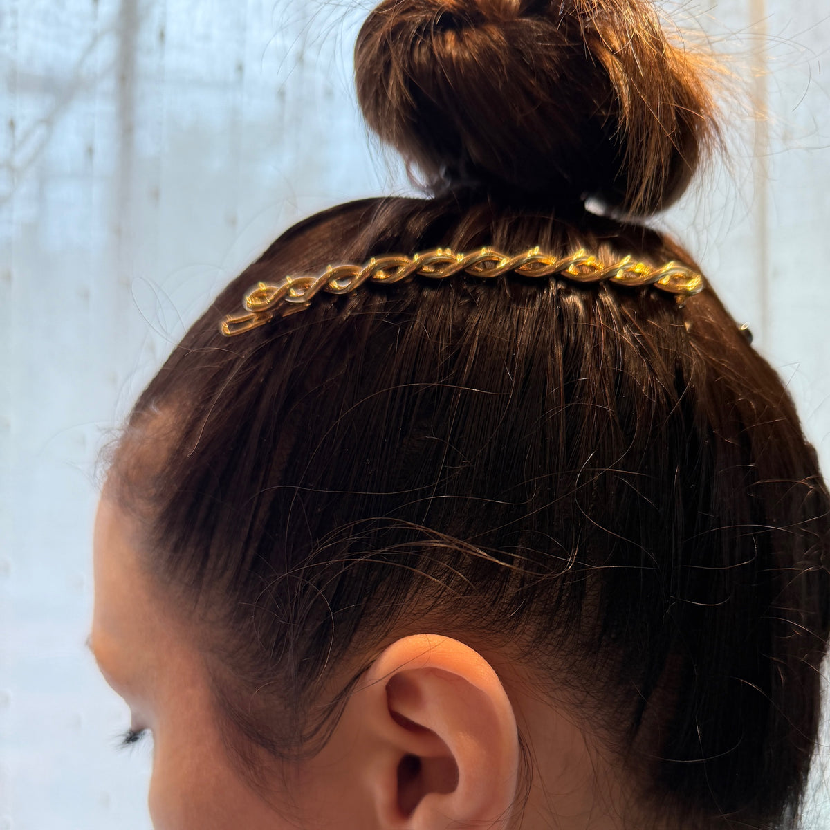 Large 14k Gold Helix Barrette