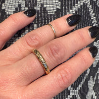 Beautiful 18k Gold Rose Vine Band by Caldwell