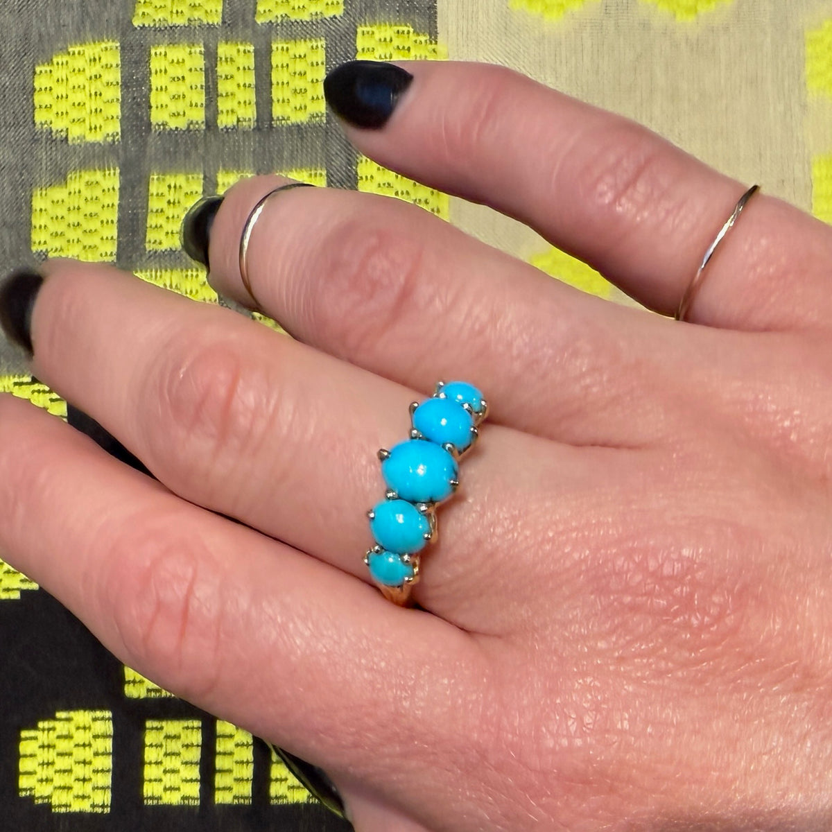 Delicious Persian Turquoise 18k Gold 19thc Ring