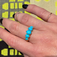 Delicious Persian Turquoise 18k Gold 19thc Ring