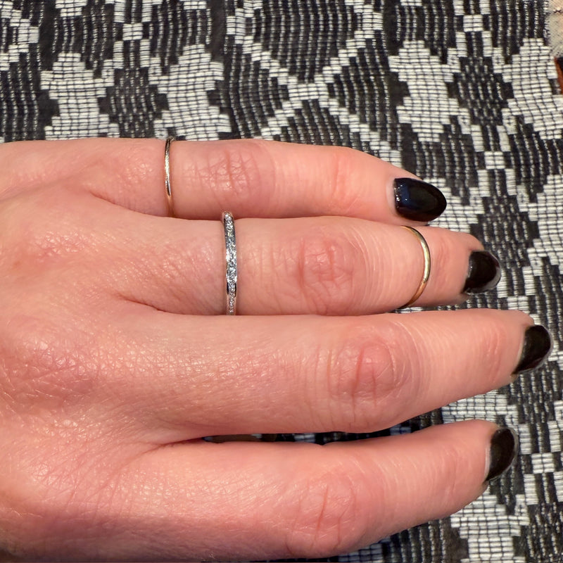 Vintage Platinum Diamond Eternity Band