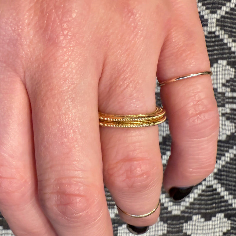 Unique Vintage 18k Yellow Gold Bands