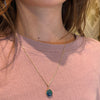 Otherworldly Black Opal & 14k Gold Pendant