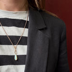 Shimmering Opal Tear Drop in 14k Gold Pendant