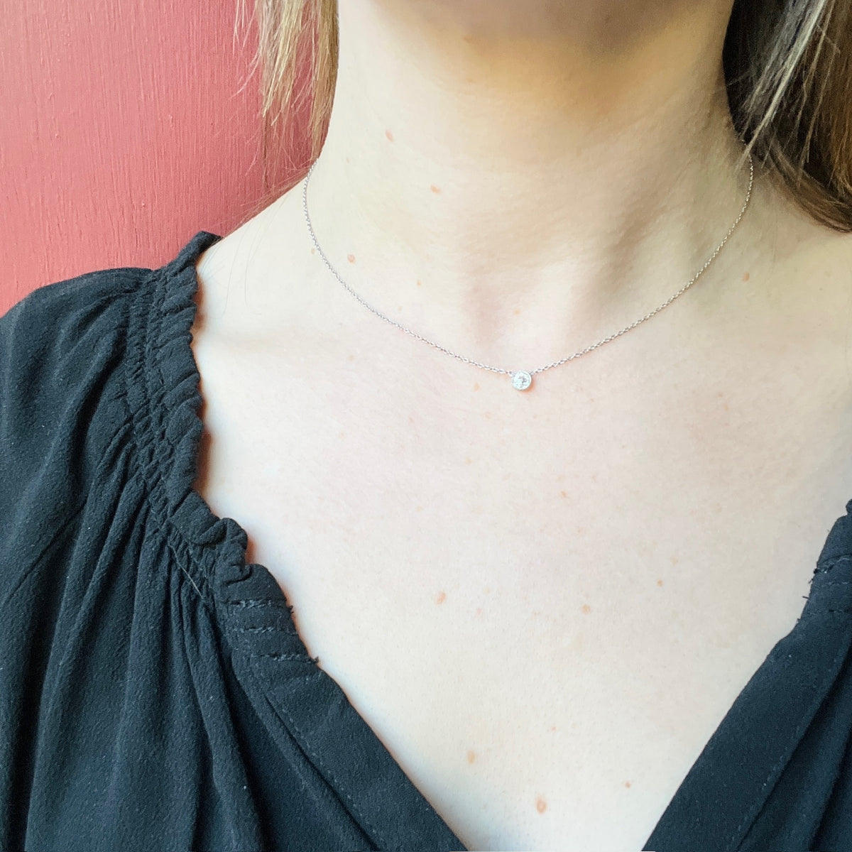 Dazzling 1/2 Carat Old Mine Diamond in Platinum Pendant