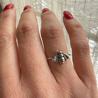 Wee Sterling Silver Bee Artisan Ring